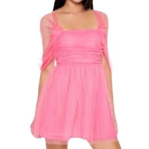 Forever Twenty One Mesh Tulle Dress Light Pink Size Small